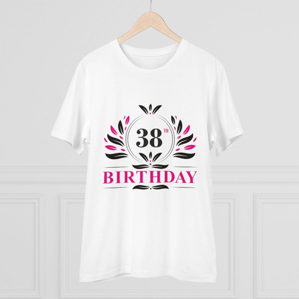 Men'S Pc Cotton 38Th Birthday Printed T Shirt (Color: White, T