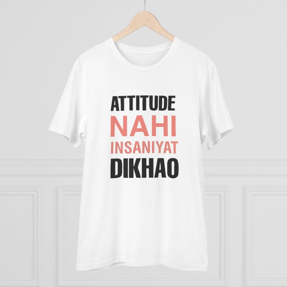 Men'S Pc Cotton Attitude Nahi Insaniyat Dikhao Printed T Shirt