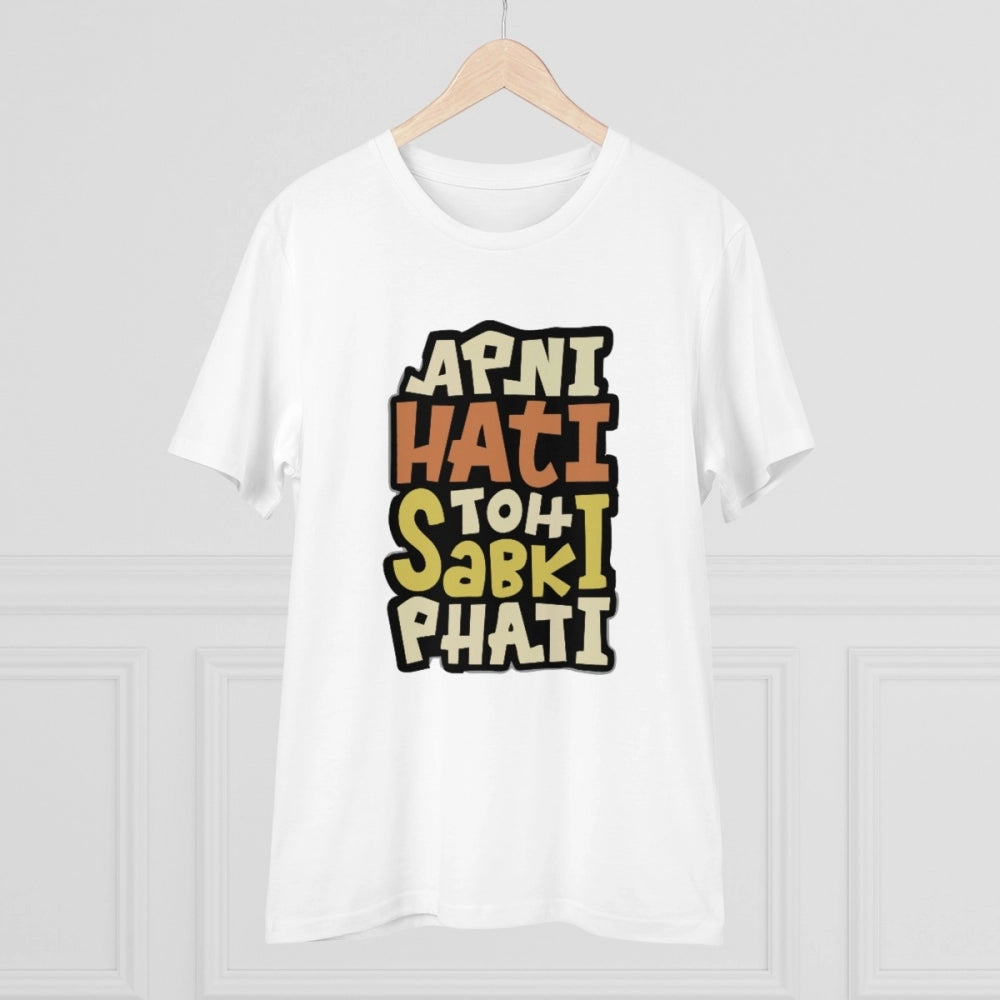 Men'S Pc Cotton Apni Hati To Sabki Phati Printed T Shirt (Colo