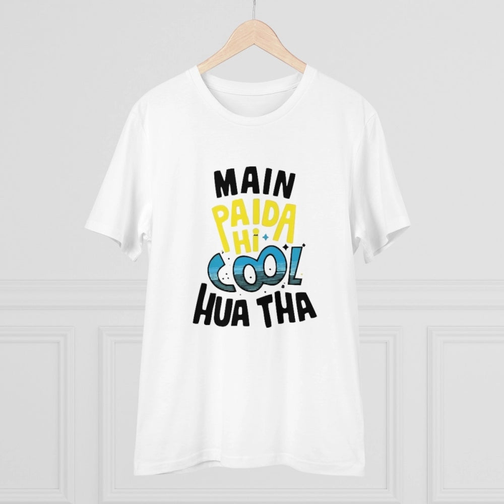 Men'S Pc Cotton Me Paida Hi Cool Huaa Tha Printed T Shirt (Col