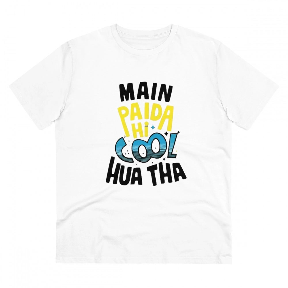 Men'S Pc Cotton Me Paida Hi Cool Huaa Tha Printed T Shirt (Col