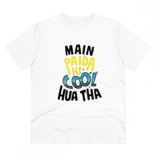 Men'S Pc Cotton Me Paida Hi Cool Huaa Tha Printed T Shirt (Col
