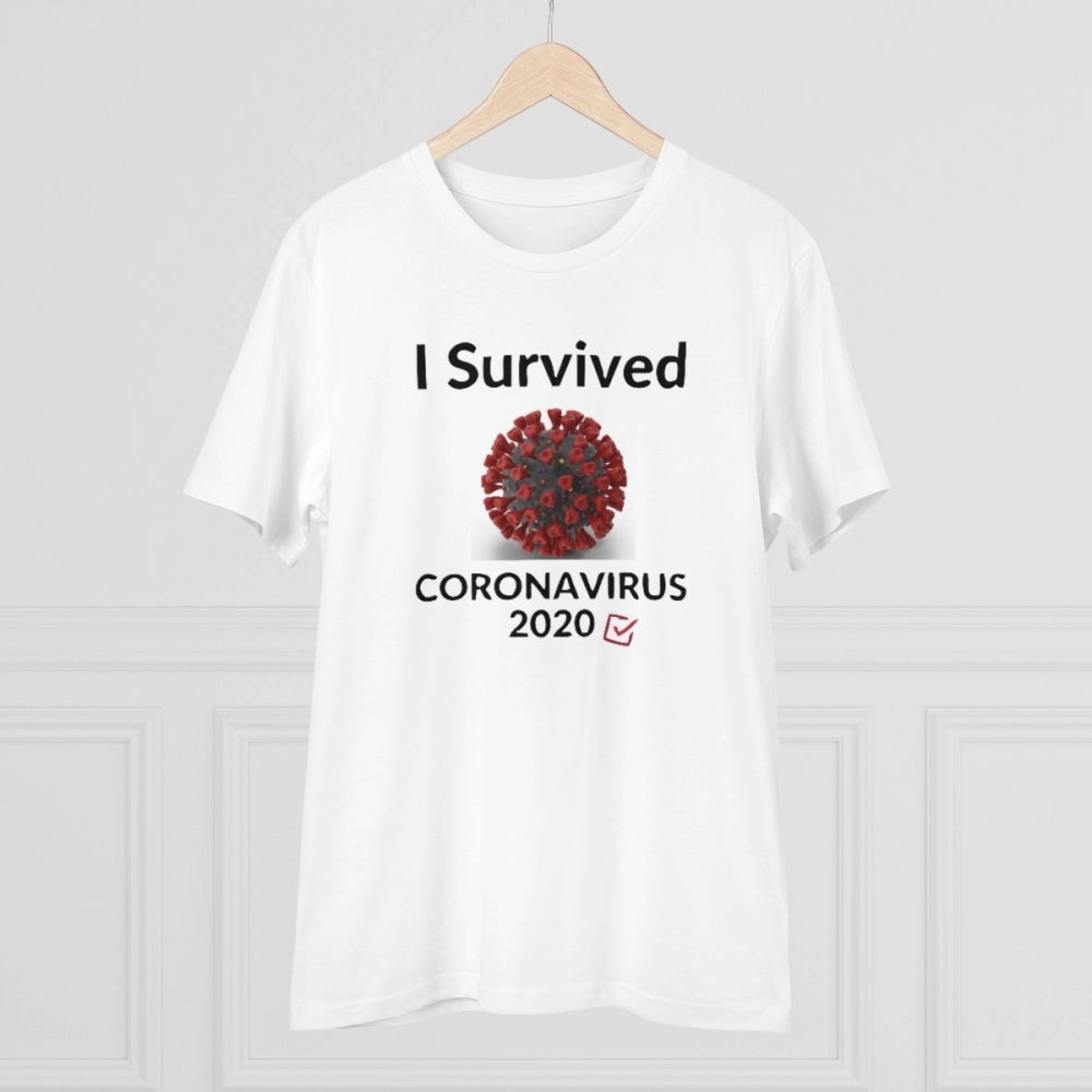 Men's PC Cotton I Survived Corornavirus 2020 Printed T Shirt