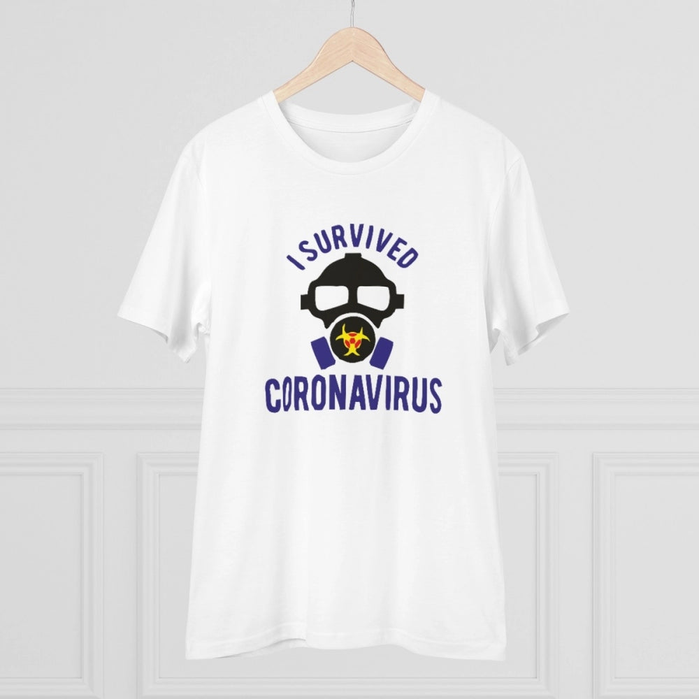 Men'S Pc Cotton I Survived Coronavirus Printed T Shirt (Color