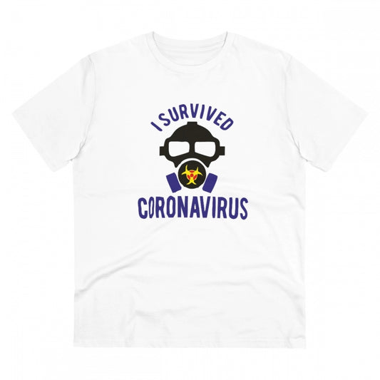 Men'S Pc Cotton I Survived Coronavirus Printed T Shirt (Color