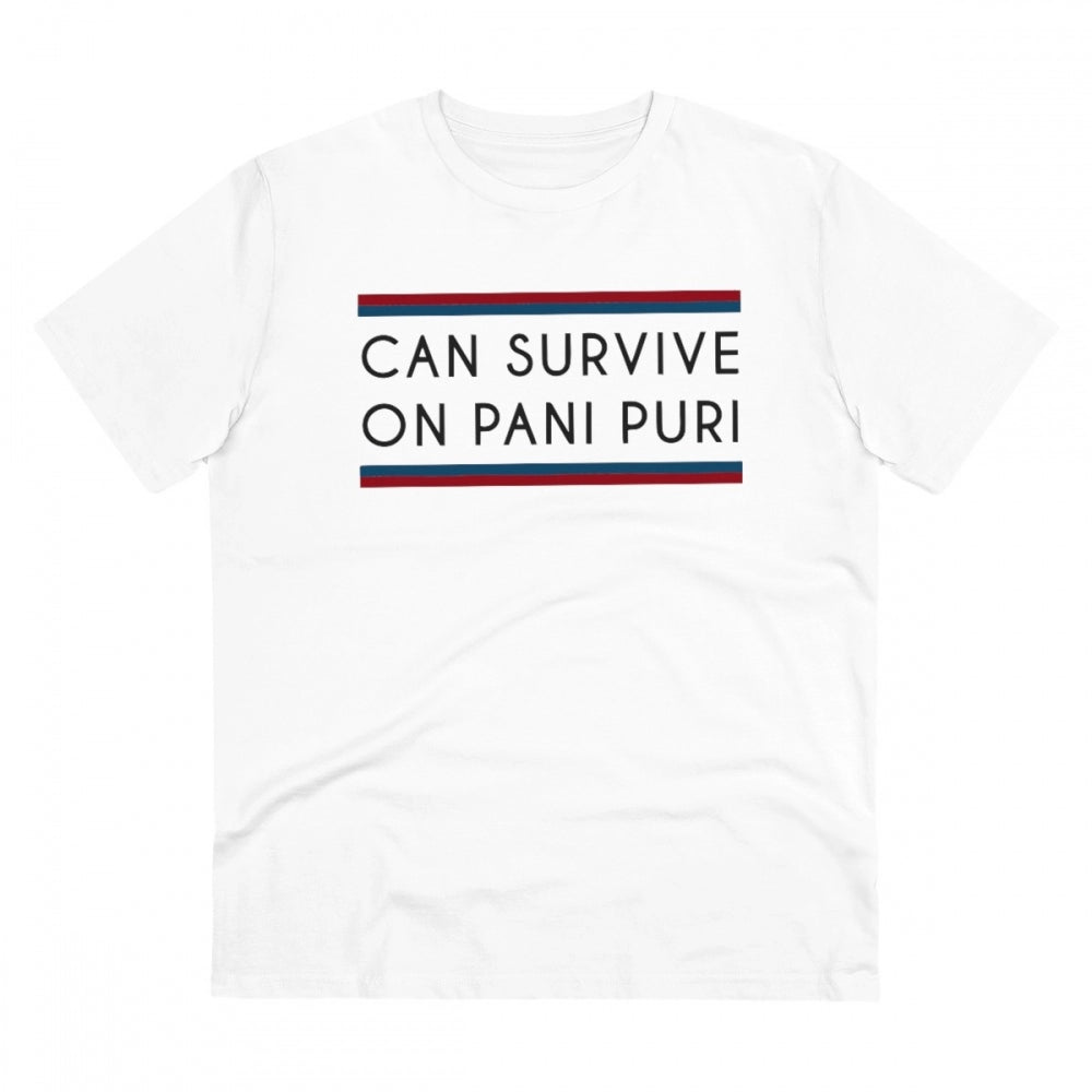 Men'S Pc Cotton Quotes Printed T Shirt (Color: White, Thread C