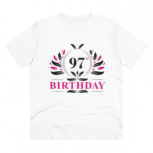 Men'S Pc Cotton 97Th Birthday Printed T Shirt (Color: White, T