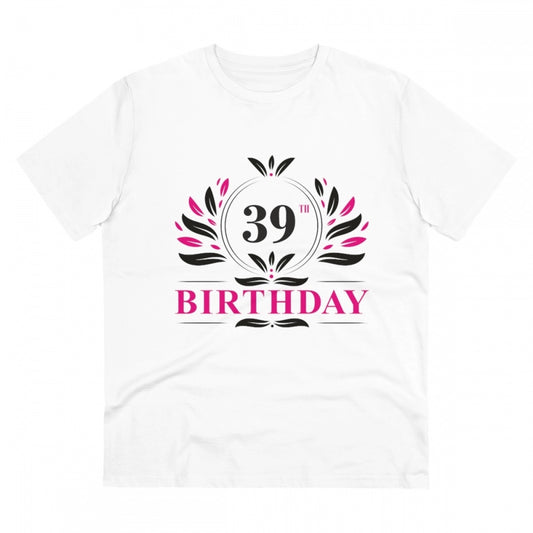 Men'S Pc Cotton 39Th Birthday Printed T Shirt (Color: White, T