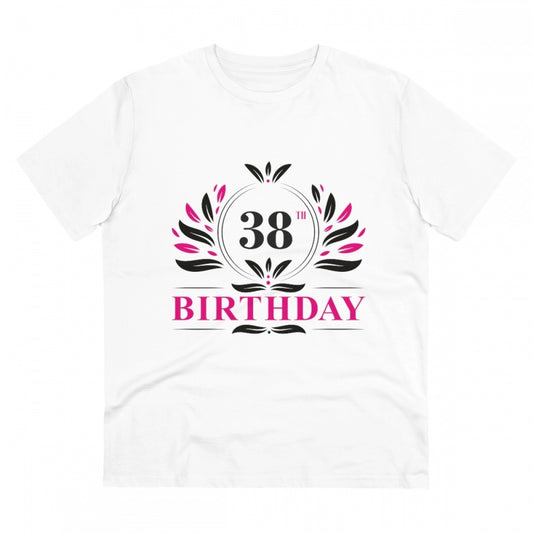 Men'S Pc Cotton 38Th Birthday Printed T Shirt (Color: White, T