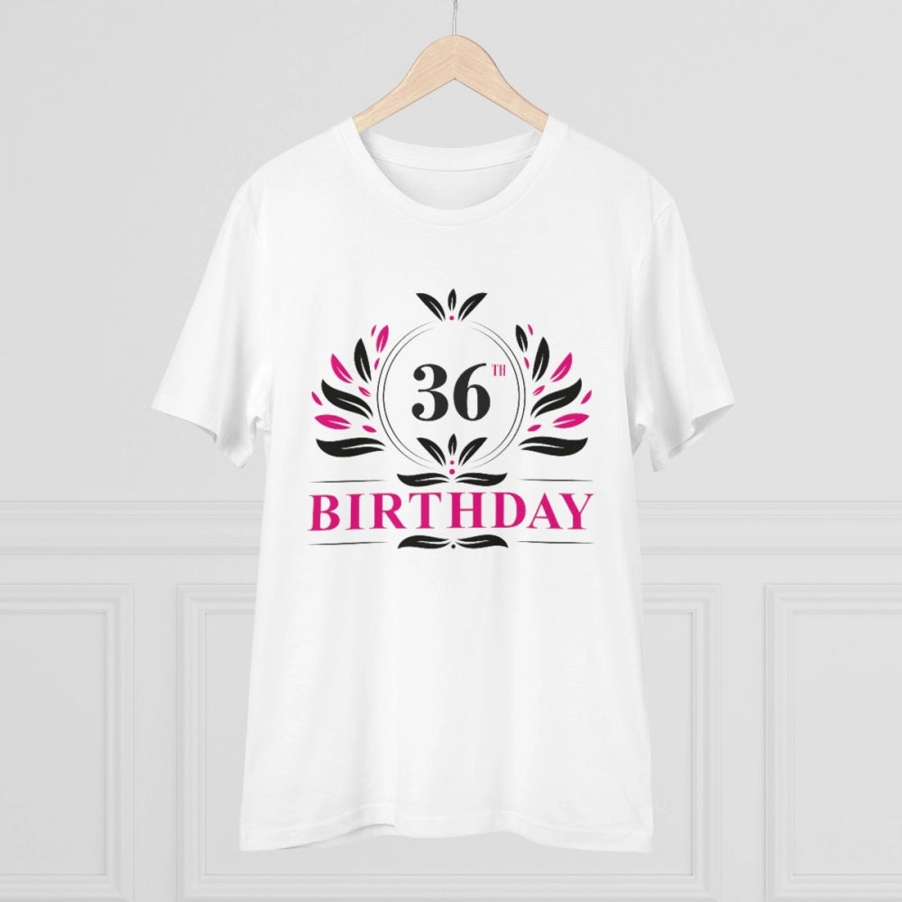 Men'S Pc Cotton 36Th Birthday Printed T Shirt (Color: White, T