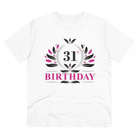 Men'S Pc Cotton 31St Birthday Printed T Shirt (Color: White, T