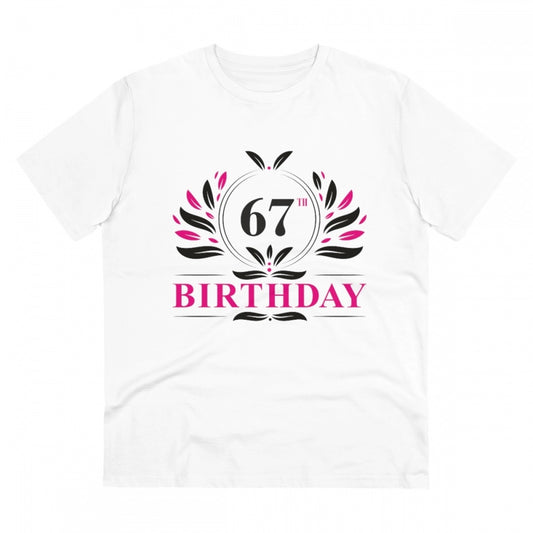 Men'S Pc Cotton 67Th Birthday Printed T Shirt (Color: White, T