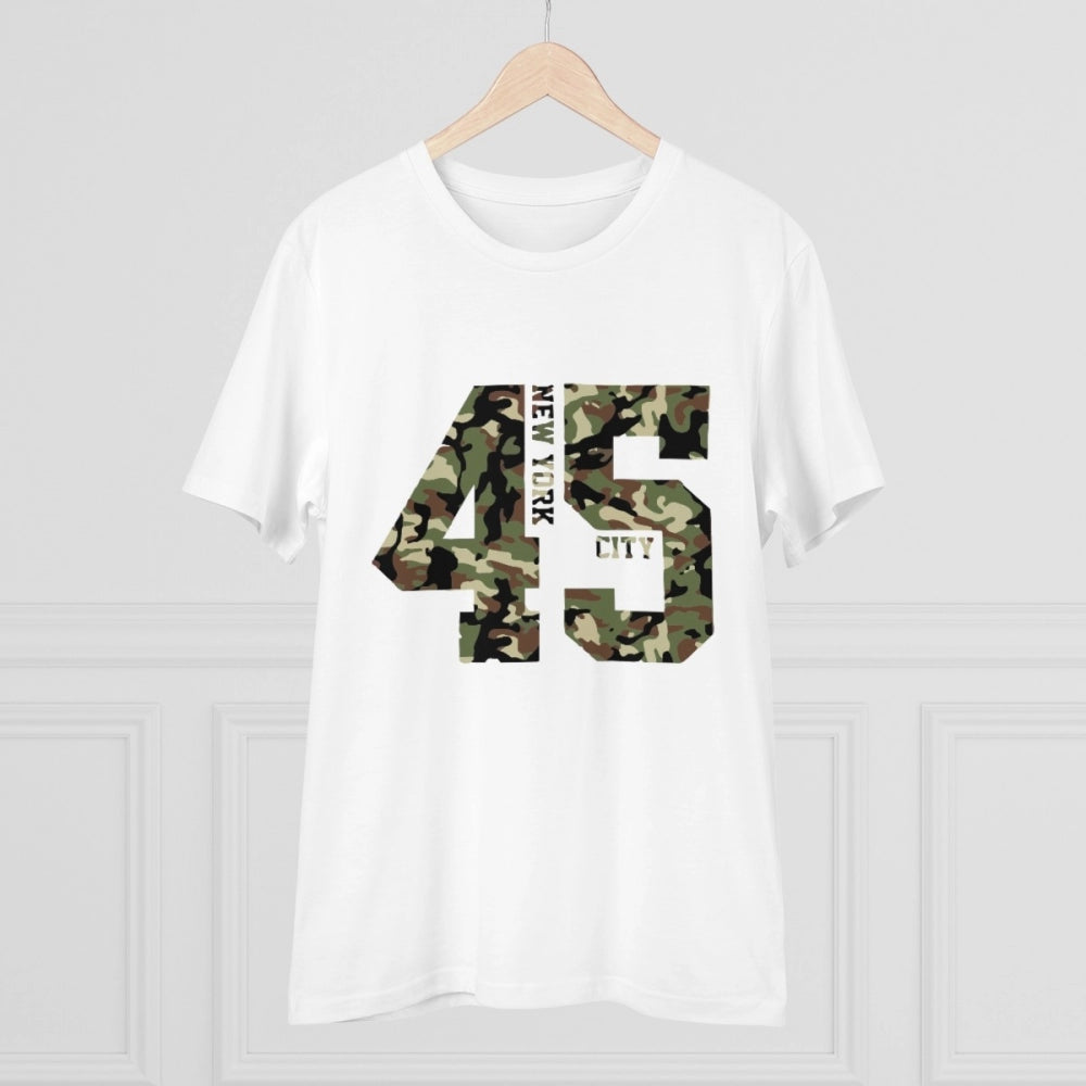 Men'S Pc Cotton New York City Printed T Shirt (Color: White, T