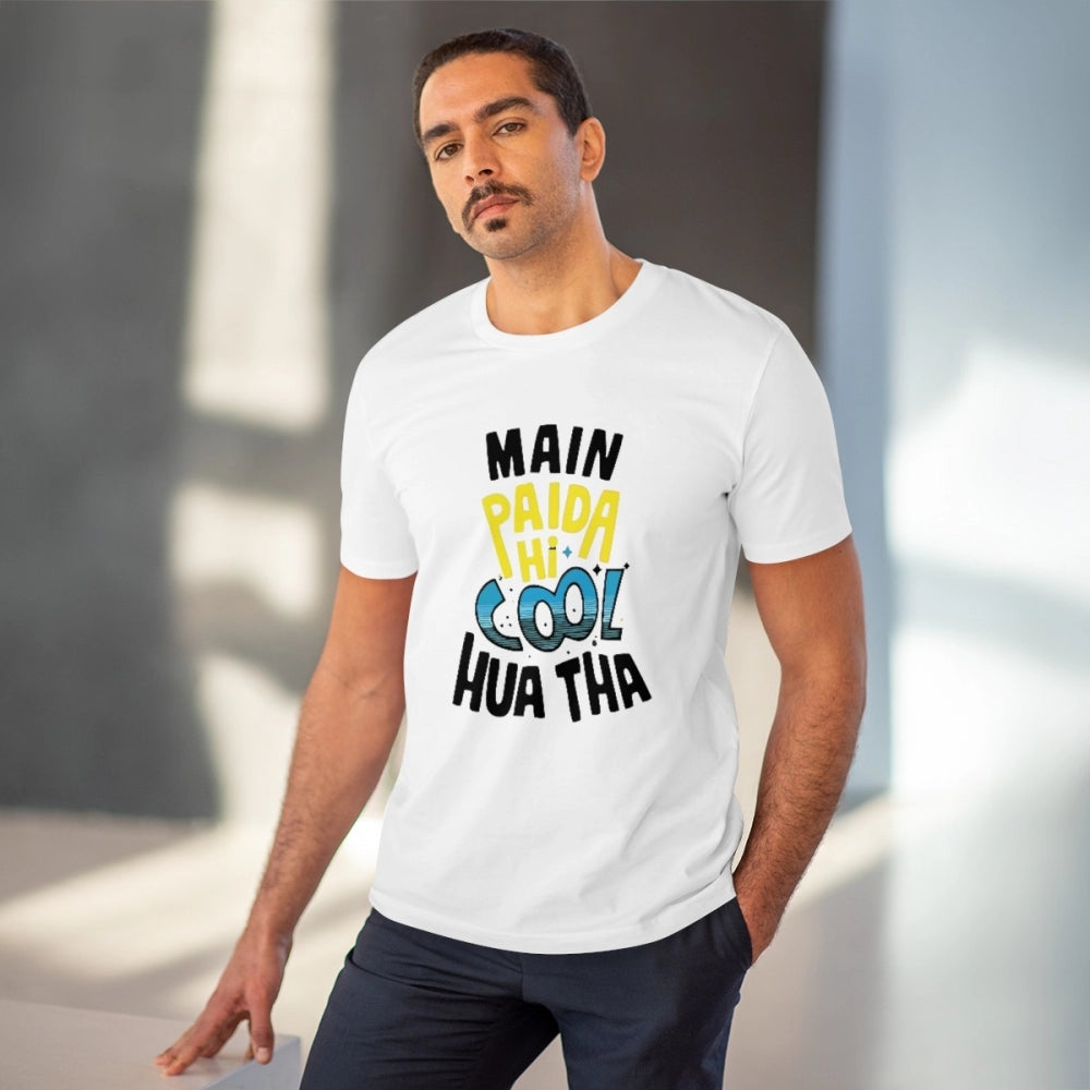 Men'S Pc Cotton Me Paida Hi Cool Huaa Tha Printed T Shirt (Col
