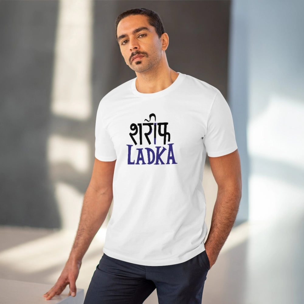 Men'S Pc Cotton Sarif Ladka Printed T Shirt (Color: White, Thr