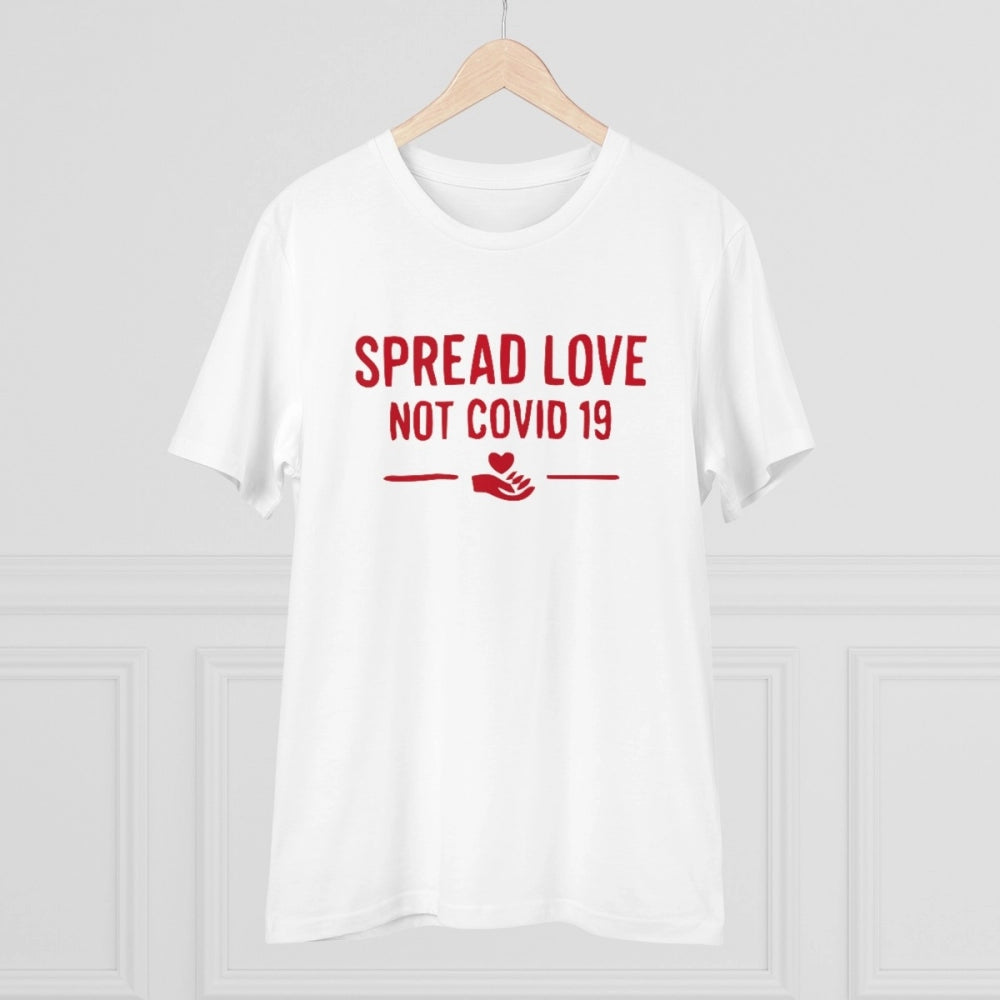 Men'S Pc Cotton Spread Love Not Covid 19 Printed T Shirt (Colo