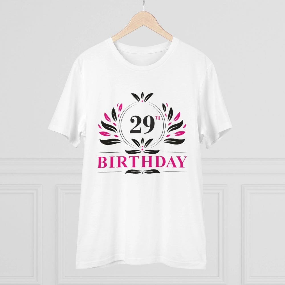 Men'S Pc Cotton 29Th Birthday Printed T Shirt (Color: White, T
