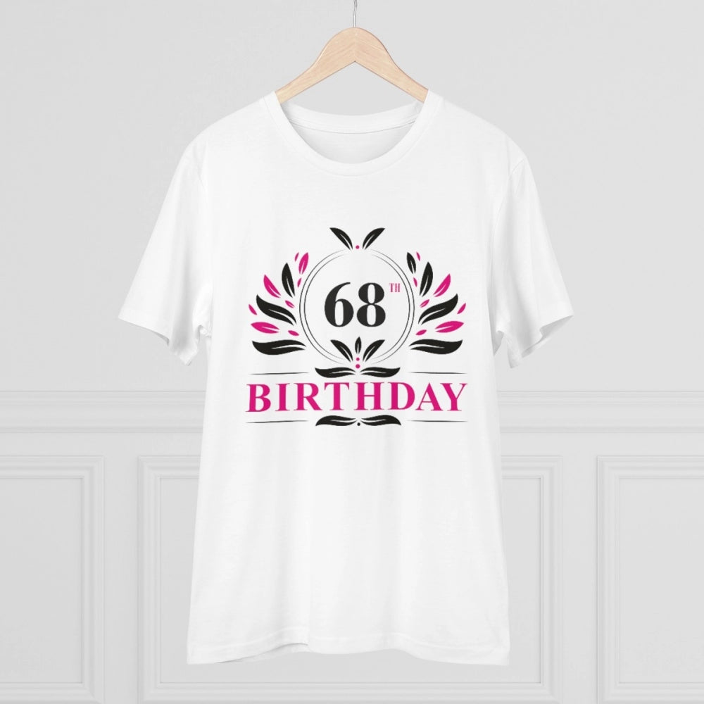 Men'S Pc Cotton 68Th Birthday Printed T Shirt (Color: White, T