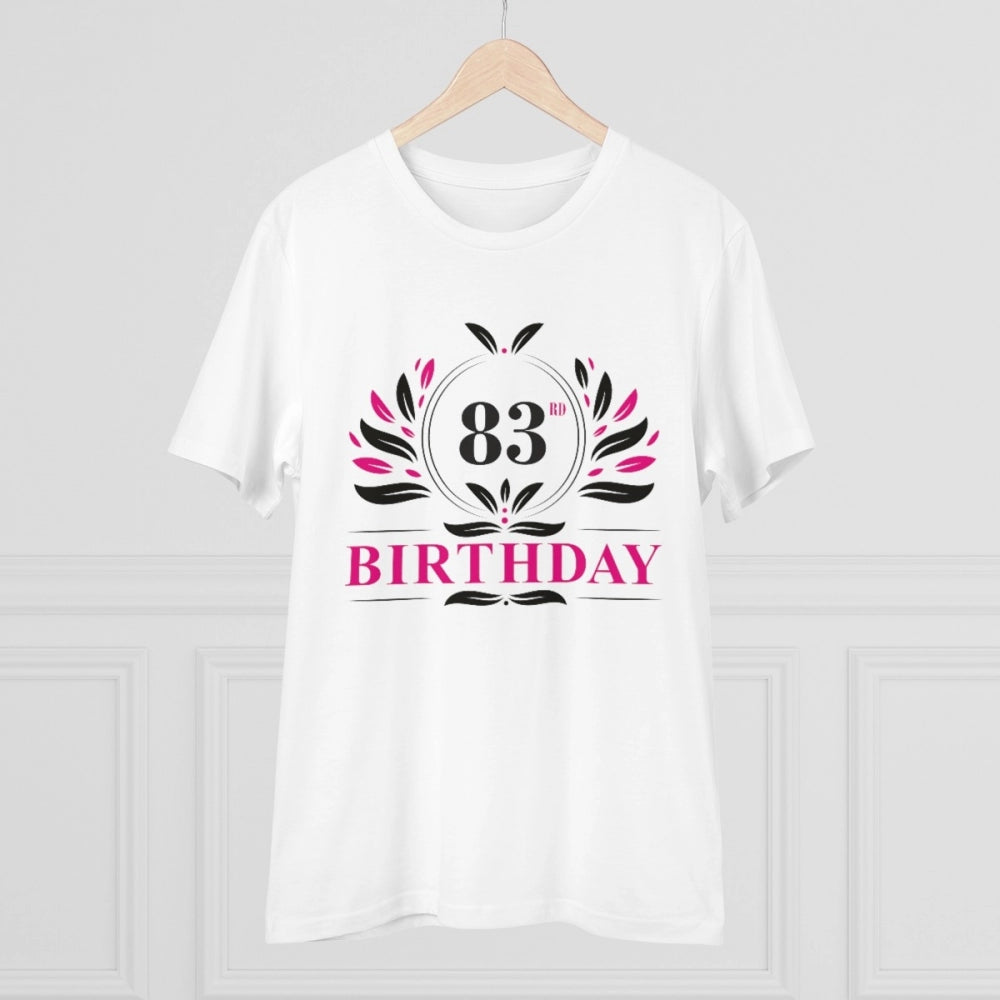 Men'S Pc Cotton 83Rd Birthday Printed T Shirt (Color: White, T