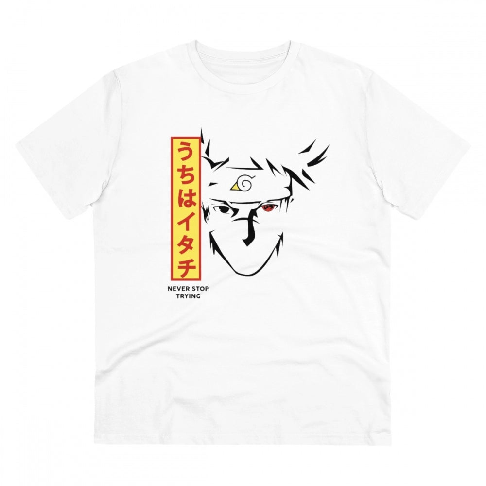 Men'S Pc Cotton Kunffo Printed T Shirt (Color: White, Thread C