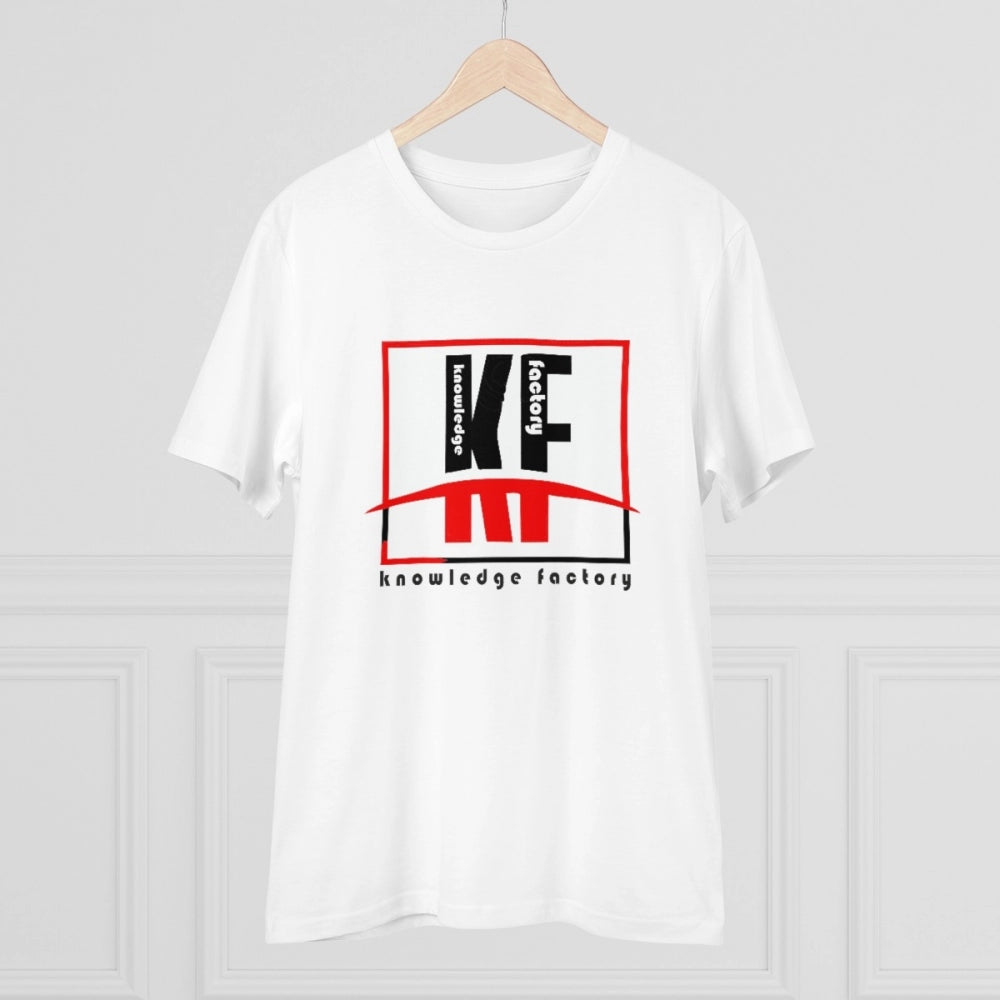 Men'S Pc Cotton Knowledge Factory Printed T Shirt (Color: Whit