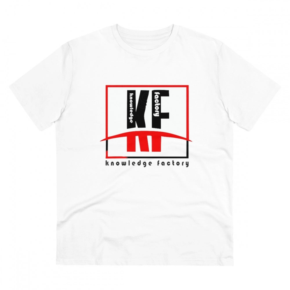Men'S Pc Cotton Knowledge Factory Printed T Shirt (Color: Whit