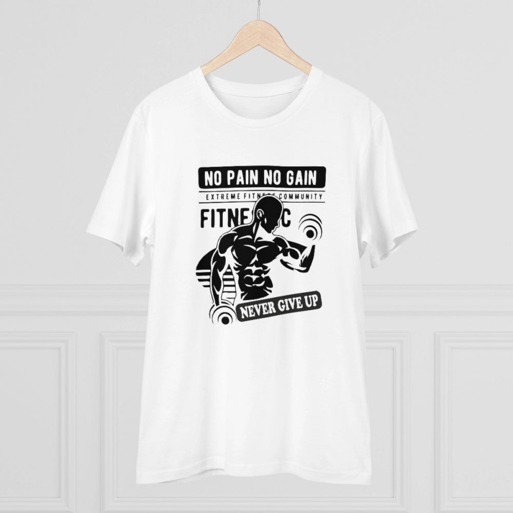 Men'S Pc Cotton Gym No Pain No Gain Never Give Up Printed T Sh