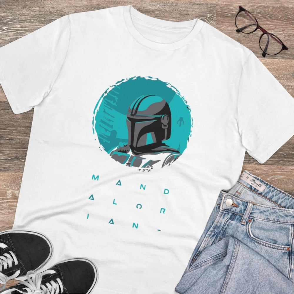 Men'S Pc Cotton Star Wars Printed T Shirt (Color: White, Threa