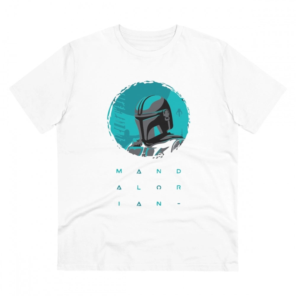 Men'S Pc Cotton Star Wars Printed T Shirt (Color: White, Threa