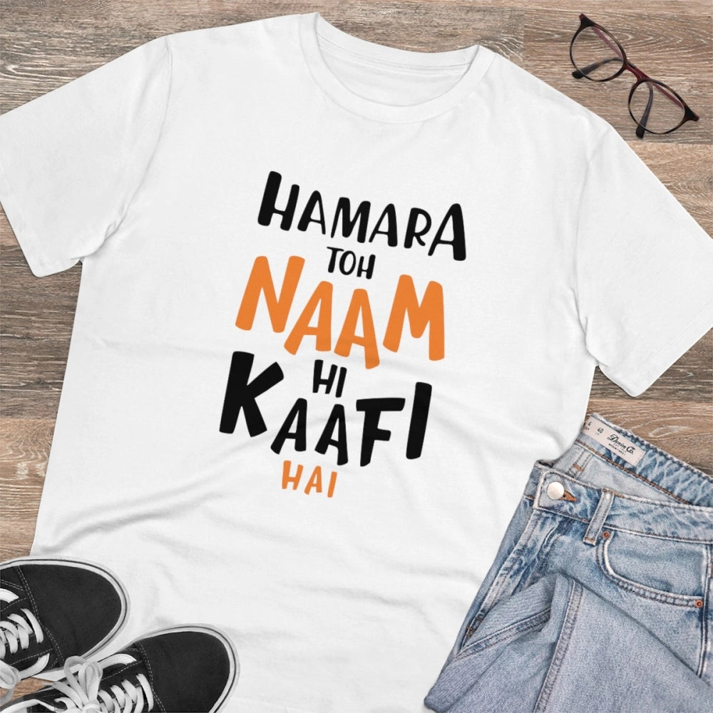 Men'S Pc Cotton Hamara To Name Hi Kaafi Hai Printed T Shirt (C