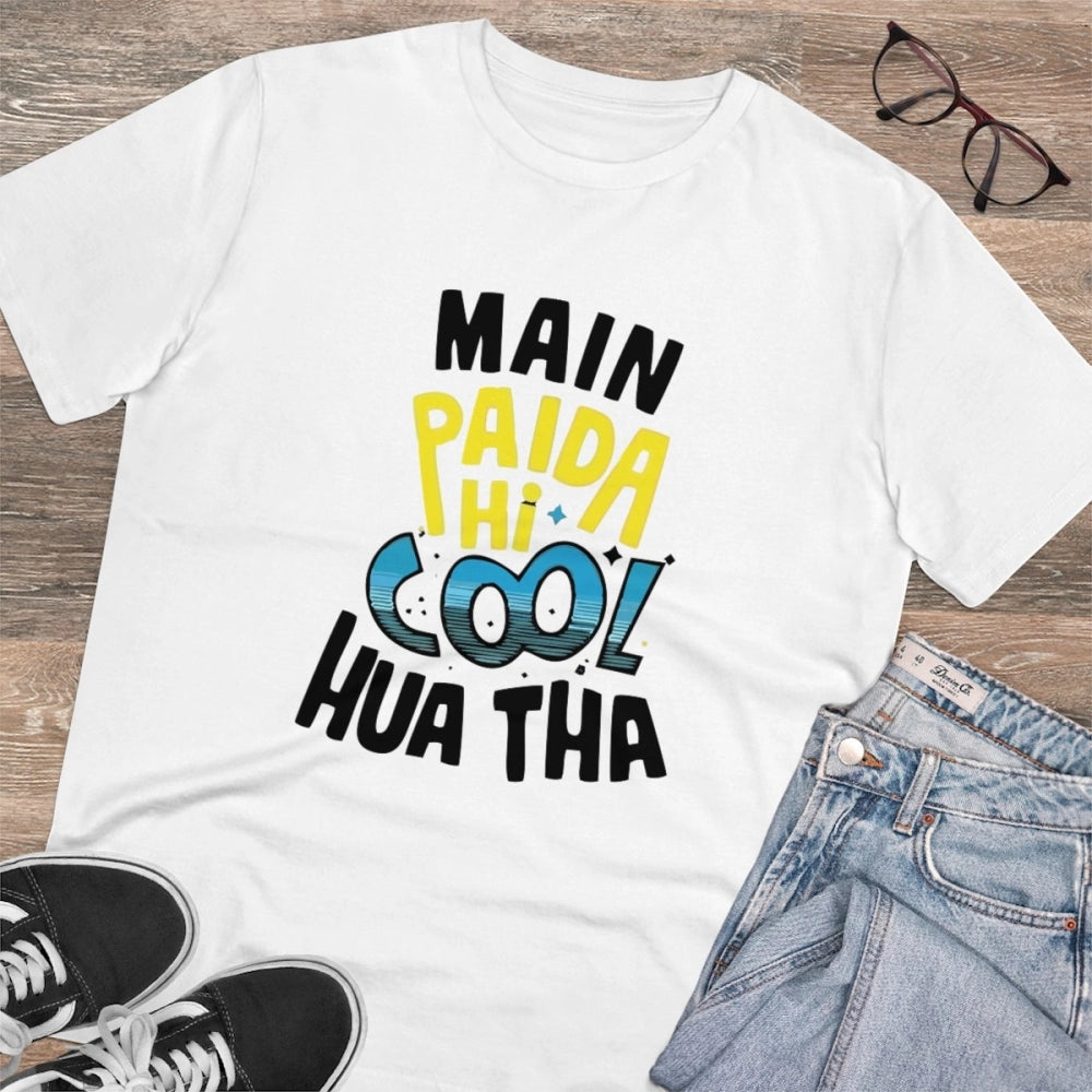 Men'S Pc Cotton Me Paida Hi Cool Huaa Tha Printed T Shirt (Col
