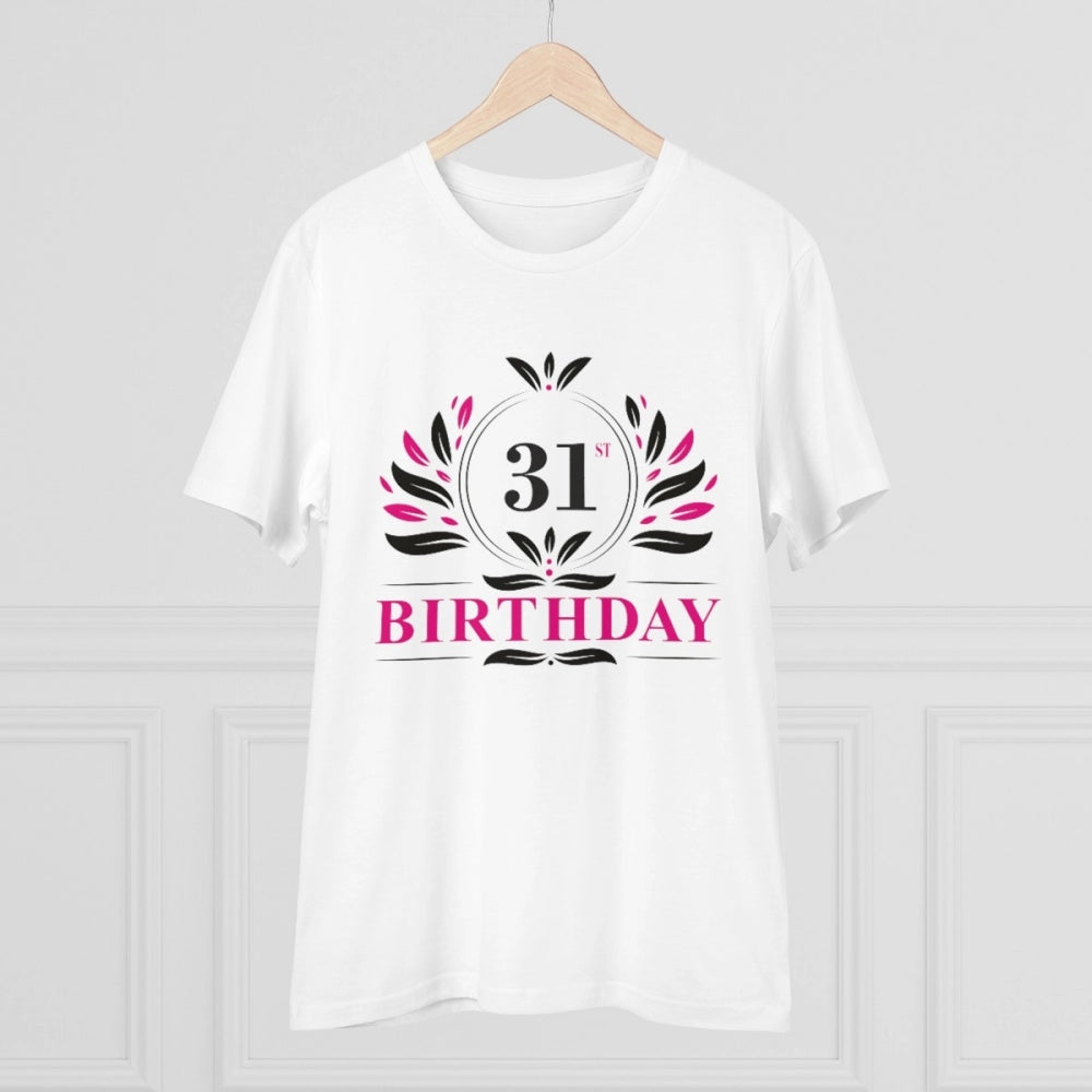 Men'S Pc Cotton 31St Birthday Printed T Shirt (Color: White, T