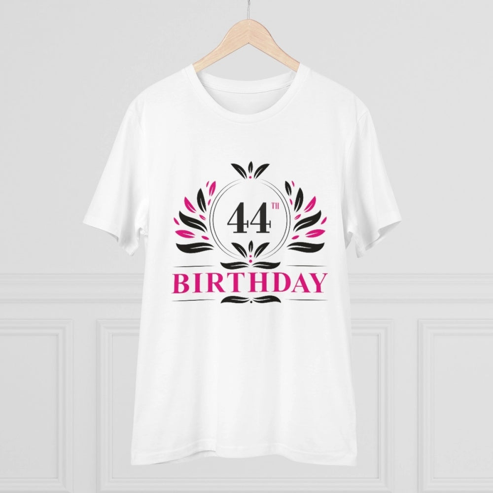 Men'S Pc Cotton 44Th Birthday Printed T Shirt (Color: White, T