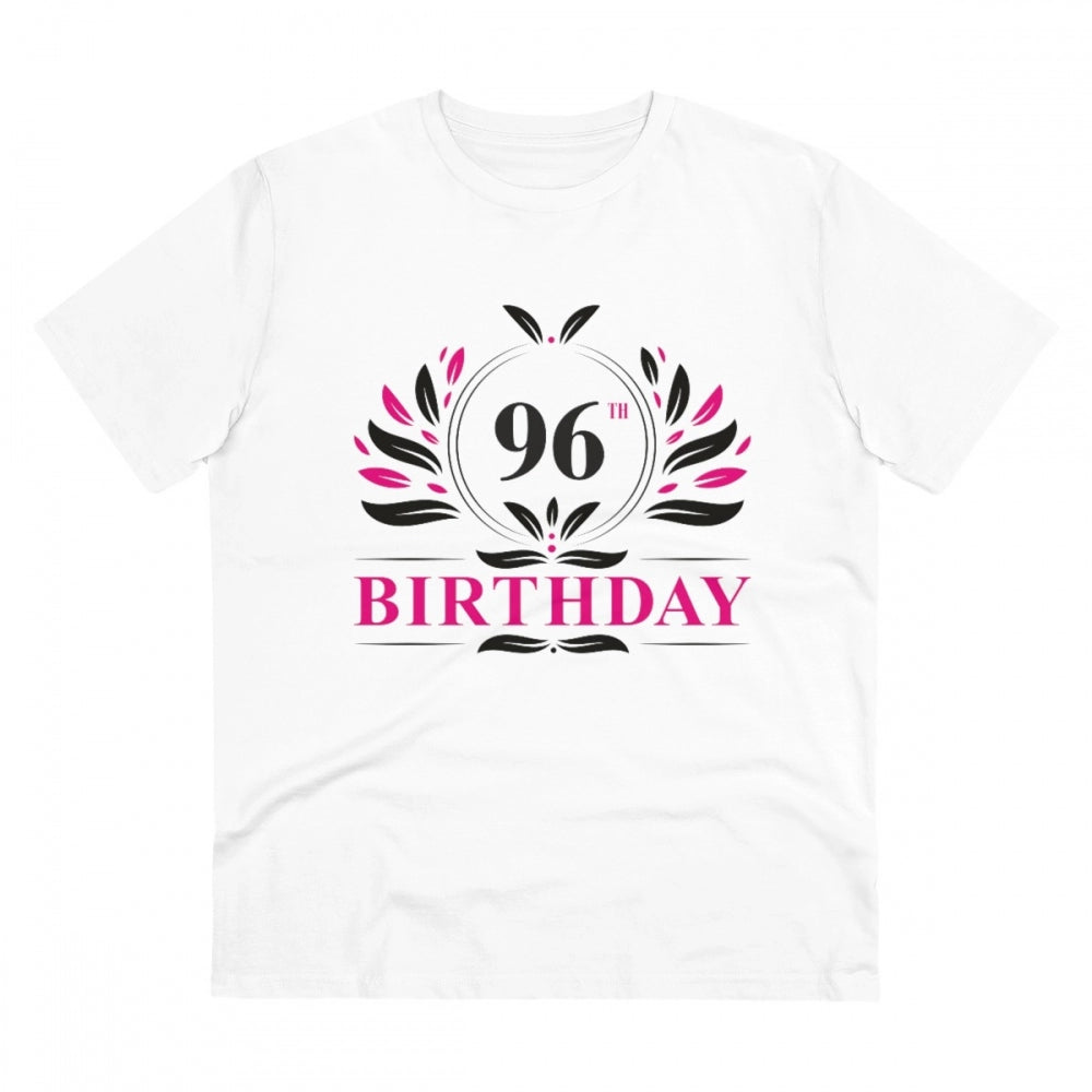 Men'S Pc Cotton 96Th Birthday Printed T Shirt (Color: White, T