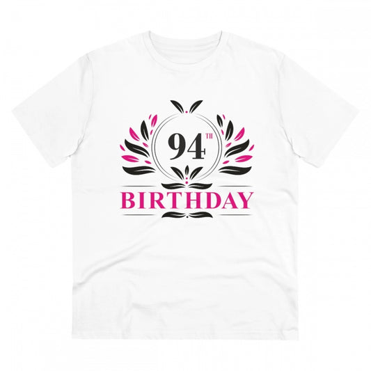 Men'S Pc Cotton 94Th Birthday Printed T Shirt (Color: White, T