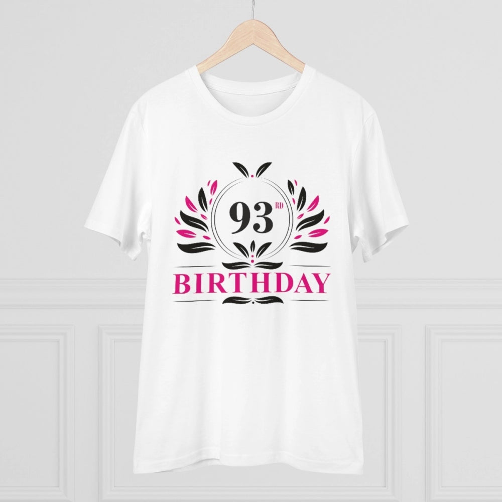 Men'S Pc Cotton 93Rd Birthday Printed T Shirt (Color: White, T
