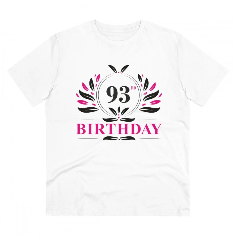 Men'S Pc Cotton 93Rd Birthday Printed T Shirt (Color: White, T