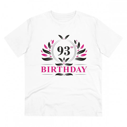 Men'S Pc Cotton 93Rd Birthday Printed T Shirt (Color: White, T