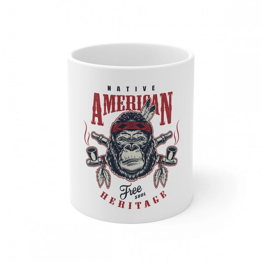 Ceramic Gorila Desing Printed Coffee Mug