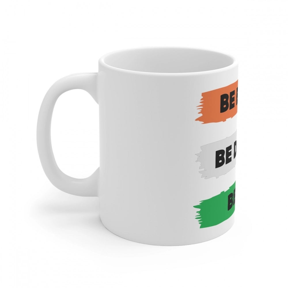 Ceramic Be Brave Be Daring Be You Printed Coffee Mug (Color: W