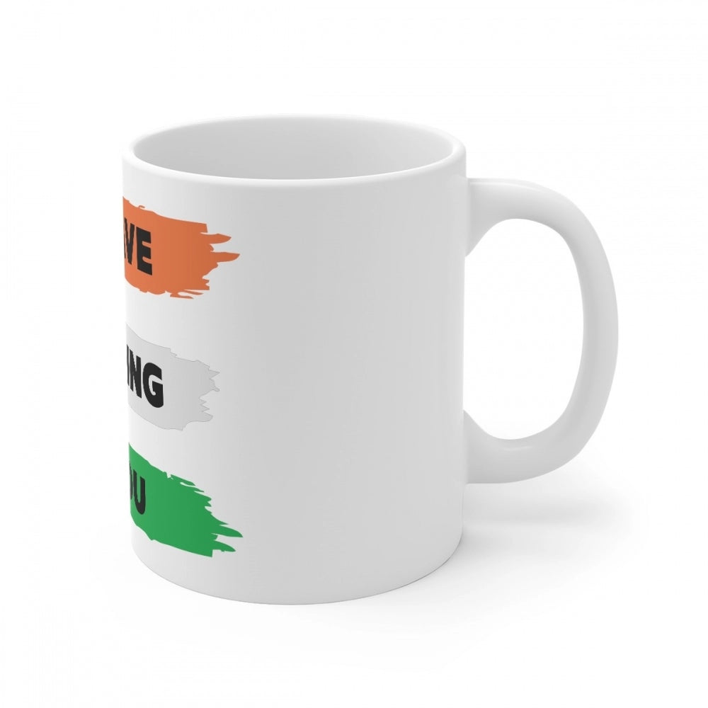 Ceramic Be Brave Be Daring Be You Printed Coffee Mug (Color: W