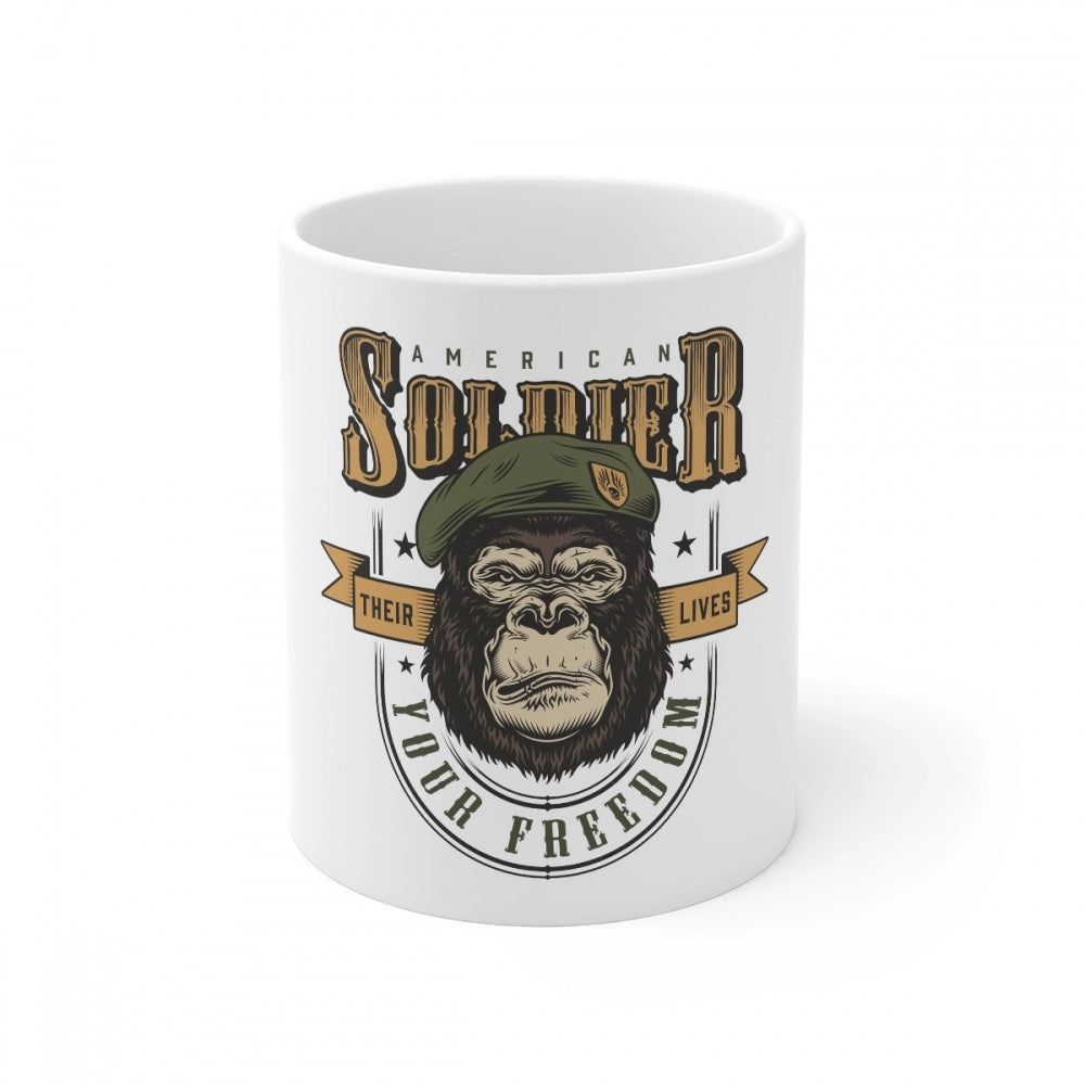 Ceramic Gorila Desing Printed Coffee Mug