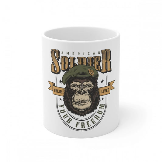 Ceramic Gorila Desing Printed Coffee Mug