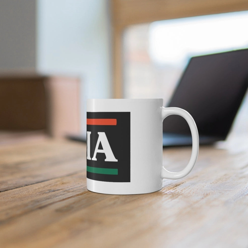 Ceramic India Printed Coffee Mug (Color: White, Capacity:330Ml