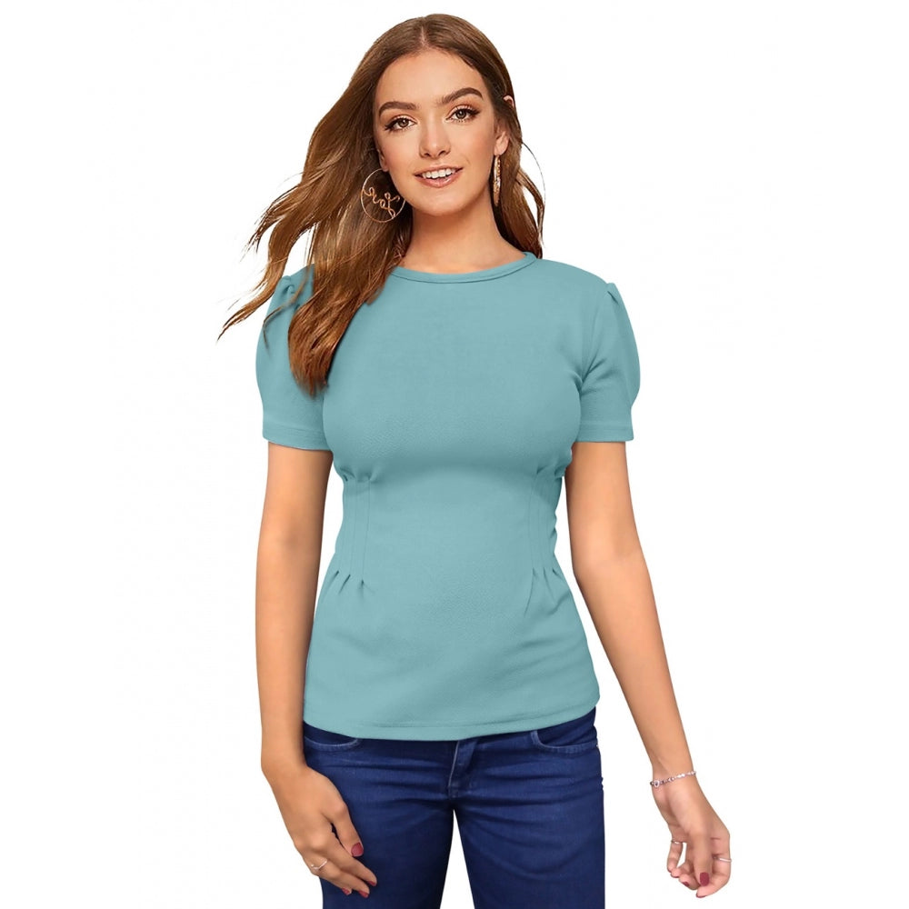 Women'S Western Wear Hosiery T Shirts (Pista)