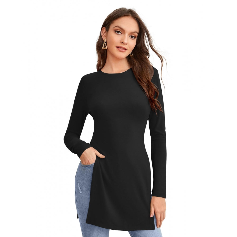 Women'S Western Wear Hosiery T Shirts (Black)