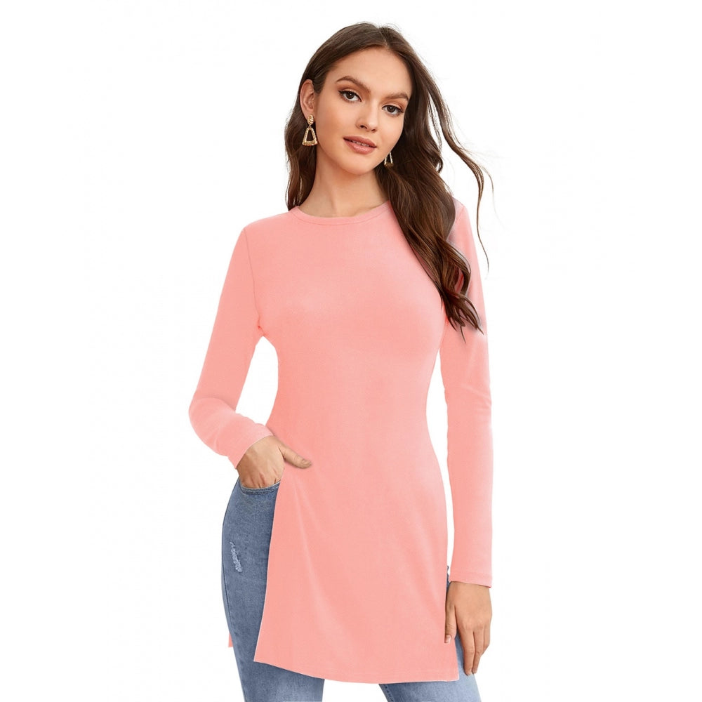 Women'S Western Wear Hosiery T Shirts (Peach)