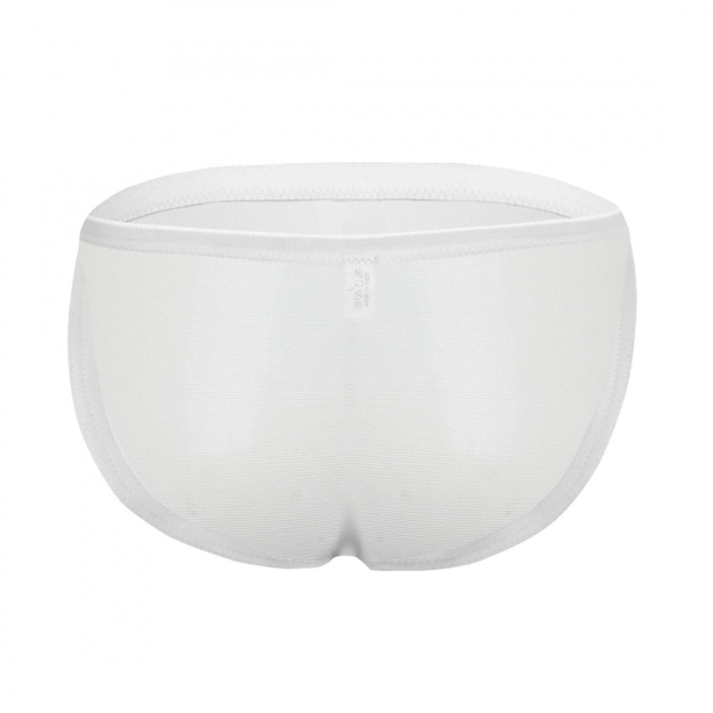 Men'S Mesh Power Net Men Transparent Briefs Underwear (White)