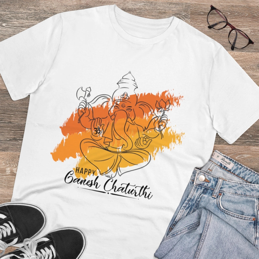 Men's PC Cotton Ganesh Printed T Shirt