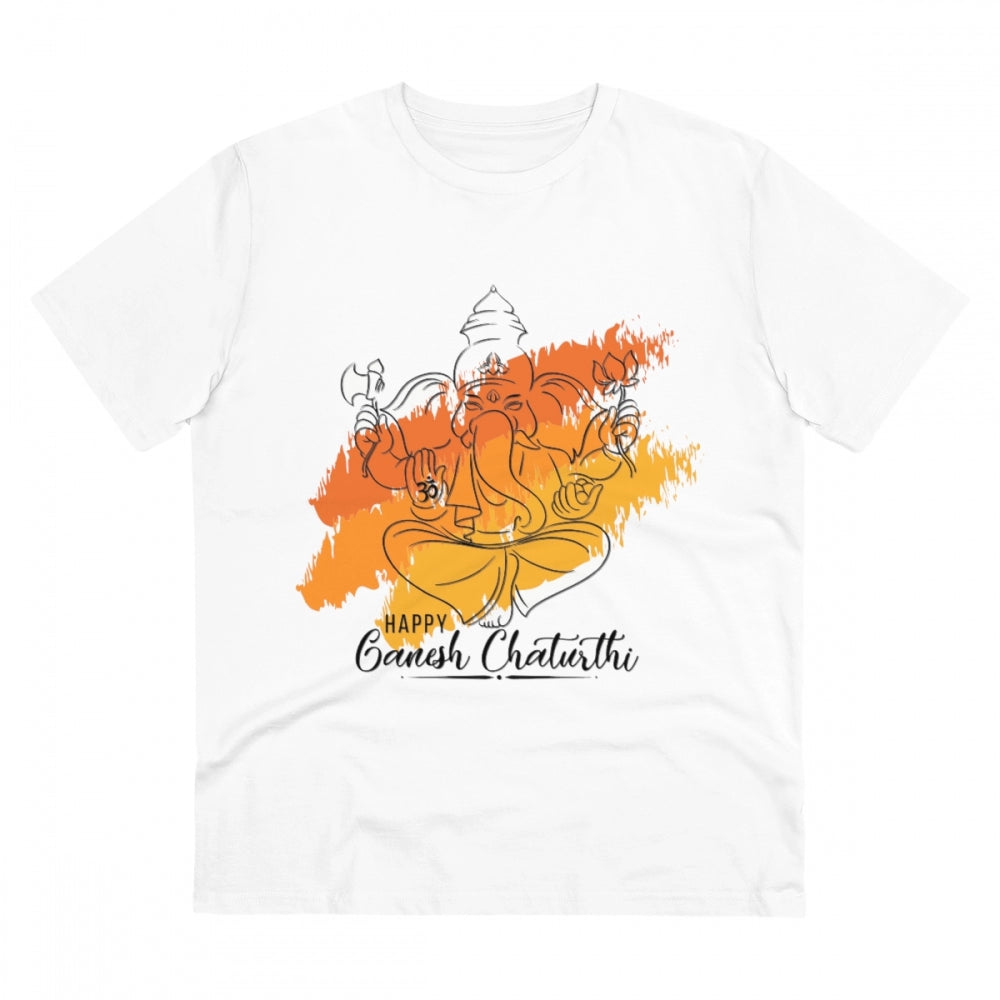 Men's PC Cotton Ganesh Printed T Shirt